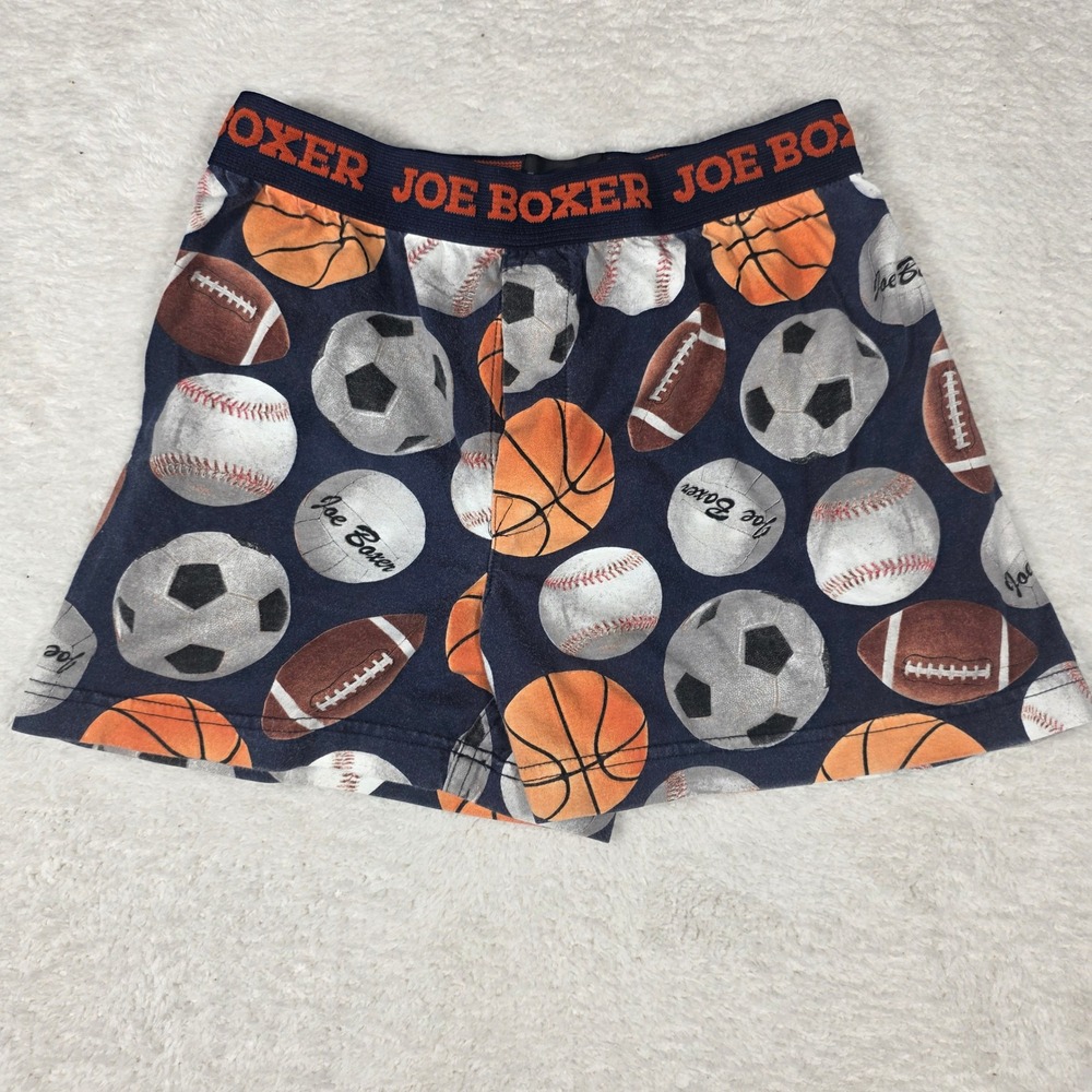 Joe Boxer Briefs Boys XL 18/20 Navy‎ Blue  Sports Print Cotton Trunks Underwear